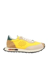 Bepositive Man Sneakers Yellow Size 12 Soft Leather