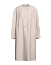 Harris Wharf London Woman Coat Ivory Size 10 Virgin Wool In White