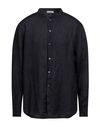 Paolo Pecora Man Shirt Midnight Blue Size 15 ½ Linen