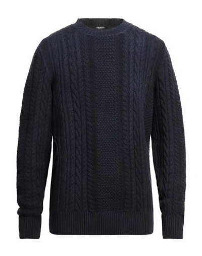 +39 Masq Man Sweater Navy Blue Size 3xl Wool, Polyamide