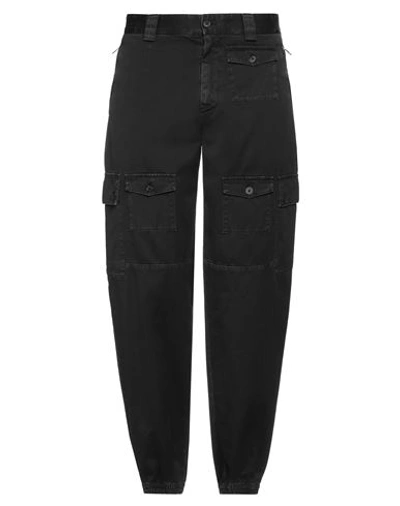DOLCE & GABBANA DOLCE & GABBANA MAN PANTS BLACK SIZE 32 COTTON