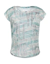 YES ZEE BY ESSENZA YES ZEE BY ESSENZA WOMAN T-SHIRT LIGHT GREEN SIZE L POLYESTER