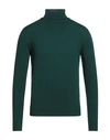 Luigi Borrelli Napoli Man Turtleneck Green Size 44 Wool, Cashmere