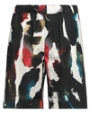 Alexander Mcqueen All-over Graffiti Acquerello Print Bermuda Shorts In Black