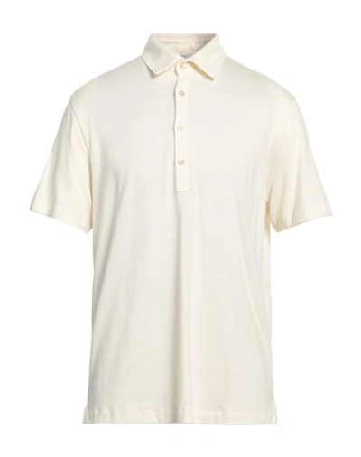 Boglioli Man Polo Shirt Ivory Size M Cotton, Cashmere In White