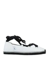 F Wd F_wd Woman Espadrilles White Size 5 Soft Leather, Textile Fibers In White