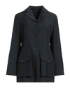 Emporio Armani Woman Blazer Midnight Blue Size 8 Viscose, Virgin Wool In Blue