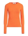 DAIRESY DAIRESY WOMAN SWEATER ORANGE SIZE L VISCOSE, POLYESTER, POLYAMIDE