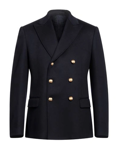 Lardini Man Suit Jacket Midnight Blue Size 42 Wool