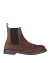 Selected Homme Man Ankle Boots Brown Size 12 Bovine Leather In Brown
