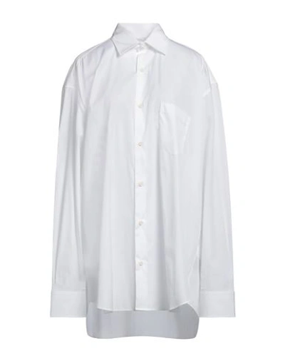 Vetements Logo-print Cotton Shirt In White