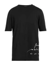 Ann Demeulemeester Man T-shirt Black Size L Cotton