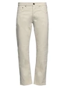 Devore Incipit Man Denim Pants Beige Size 30 Cotton In White