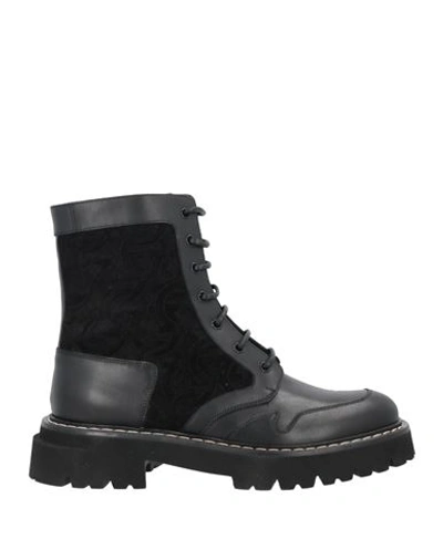 Ferragamo Man Ankle Boots Black Size 7.5 Calfskin