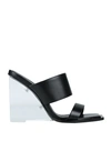 Alexander Mcqueen Leather Sandal In Gray