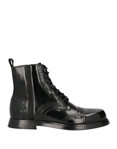 Dolce & Gabbana Man Ankle Boots Black Size 8 Leather