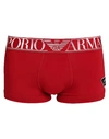 Emporio Armani Man Boxer Red Size L Cotton, Elastane, Polyamide, Polyester