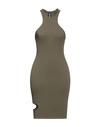 ANDREÄDAMO ANDREĀDAMO WOMAN MINI DRESS MILITARY GREEN SIZE S/M POLYAMIDE, ELASTANE