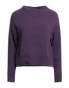 Alpha Studio Woman Sweater Purple Size 12 Wool, Alpaca Wool, Polyamide