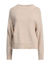 Alpha Studio Woman Sweater Beige Size 12 Merino Wool, Alpaca Wool, Polyamide