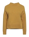 Alpha Studio Woman Sweater Mustard Size 4 Merino Wool, Alpaca Wool, Polyamide In Yellow