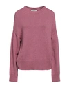 Alpha Studio Woman Sweater Mauve Size 12 Wool, Alpaca Wool, Polyamide In Purple