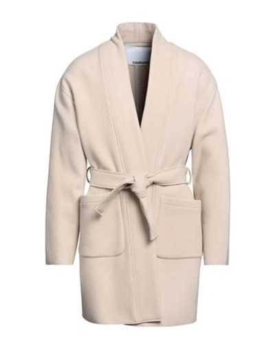Costumein Man Coat Beige Size 42 Wool, Polyamide