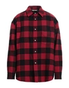 Valentino Garavani Man Shirt Red Size 46 Virgin Wool In Red