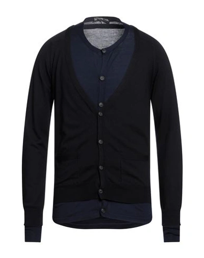 Daniele Alessandrini Man Cardigan Black Size 42 Wool In Black