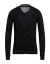 Daniele Alessandrini Man Cardigan Midnight Blue Size 44 Wool In Blue