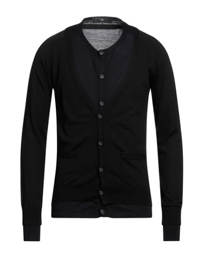 Daniele Alessandrini Man Cardigan Midnight Blue Size 44 Wool