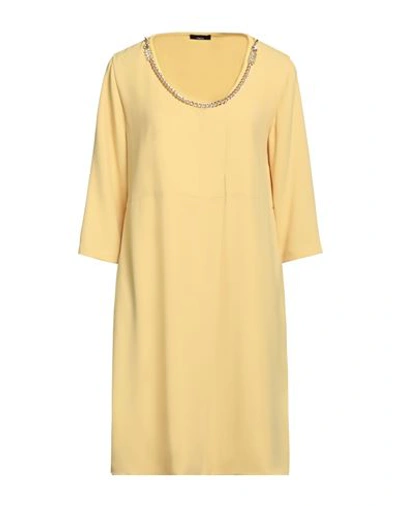 Hanita Woman Short Dress Yellow Size 10 Polyester