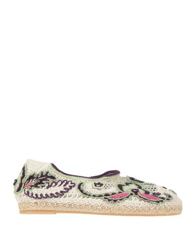 Valentino Garavani Woman Espadrilles Ivory Size 9 Textile Fibers In White