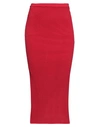 Federica Tosi Woman Midi Skirt Red Size 10 Viscose, Polyester