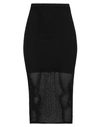 Federica Tosi Woman Midi Skirt Black Size 4 Viscose, Polyester
