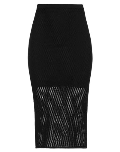 Federica Tosi Woman Midi Skirt Black Size 4 Viscose, Polyester