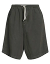 SOCIÉTÉ ANONYME SOCIÉTÉ ANONYME MAN SHORTS & BERMUDA SHORTS DARK GREEN SIZE M COTTON, ELASTANE