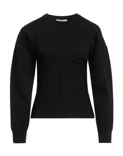 Alexander Mcqueen Woman Sweater Black Size Xs Viscose, Polyester, Polyamide, Elastane, Wool