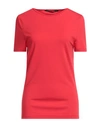 ALESSIO BARDELLE ALESSIO BARDELLE WOMAN T-SHIRT RED SIZE XS/S VISCOSE, NYLON, ELASTANE