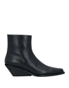ANN DEMEULEMEESTER ANN DEMEULEMEESTER WOMAN ANKLE BOOTS BLACK SIZE 7 SOFT LEATHER