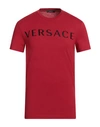 Versace Man T-shirt Red Size Xs Cotton