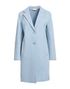 Haveone Woman Overcoat Sky Blue Size S Polyester