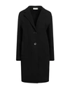 Haveone Woman Overcoat Black Size L Polyester