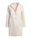 Haveone Woman Overcoat Ivory Size L Polyester In White