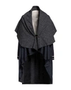 EVEN IF EVEN IF WOMAN OVERCOAT & TRENCH COAT NAVY BLUE SIZE 8 COTTON, LINEN, VISCOSE