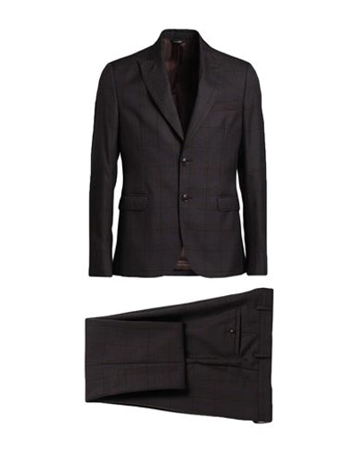 Alessandro Dell'acqua Man Suit Brown Size 36 Polyester, Viscose