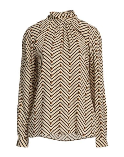 Caliban Woman Top Beige Size 2 Viscose, Elastane In Beige