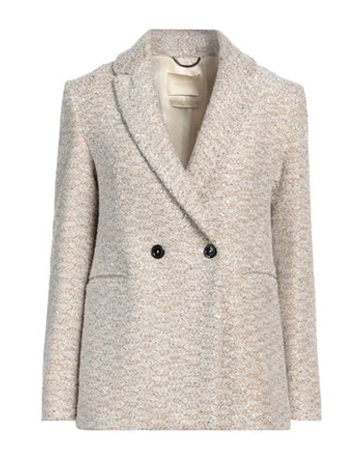 Momoní Woman Blazer Ivory Size 6 Polyamide, Polyester, Metallized Polyamide In White