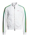 Dsquared2 Man Jacket White Size 44 Cotton, Elastane