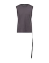 Ann Demeulemeester Man Tank Top Lead Size Xxl Cotton In Grey